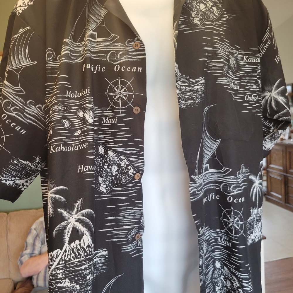 Koko Hawaian Shirt black white